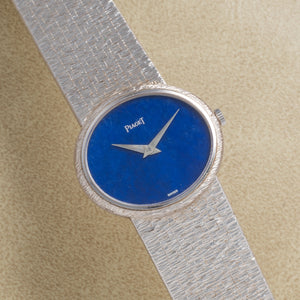 White Gold 'Lapis Lazuli' Dress Watch