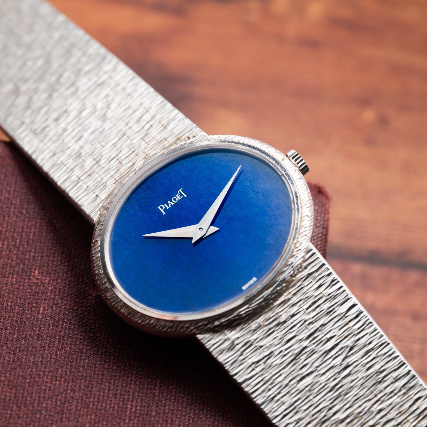 White Gold 'Lapis Lazuli' Dress Watch