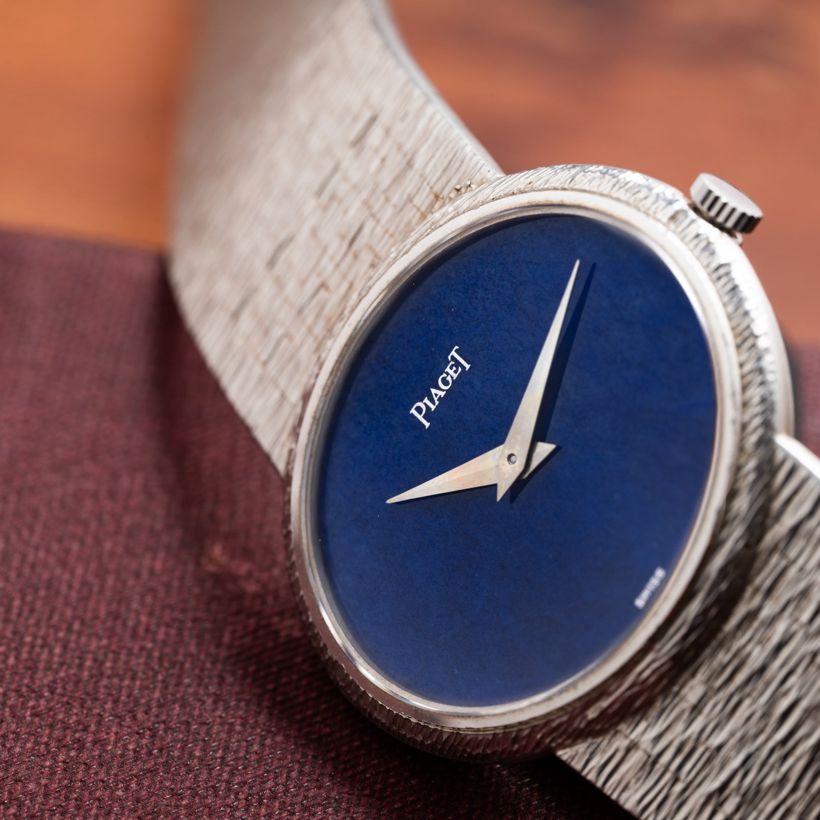 White Gold 'Lapis Lazuli' Dress Watch