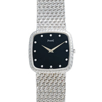 Onyx Dial White Gold Dress Watch