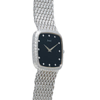 Onyx Dial White Gold Dress Watch