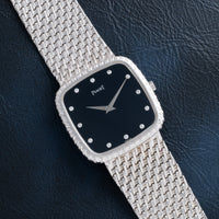Onyx Dial White Gold Dress Watch