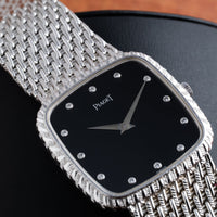 Onyx Dial White Gold Dress Watch