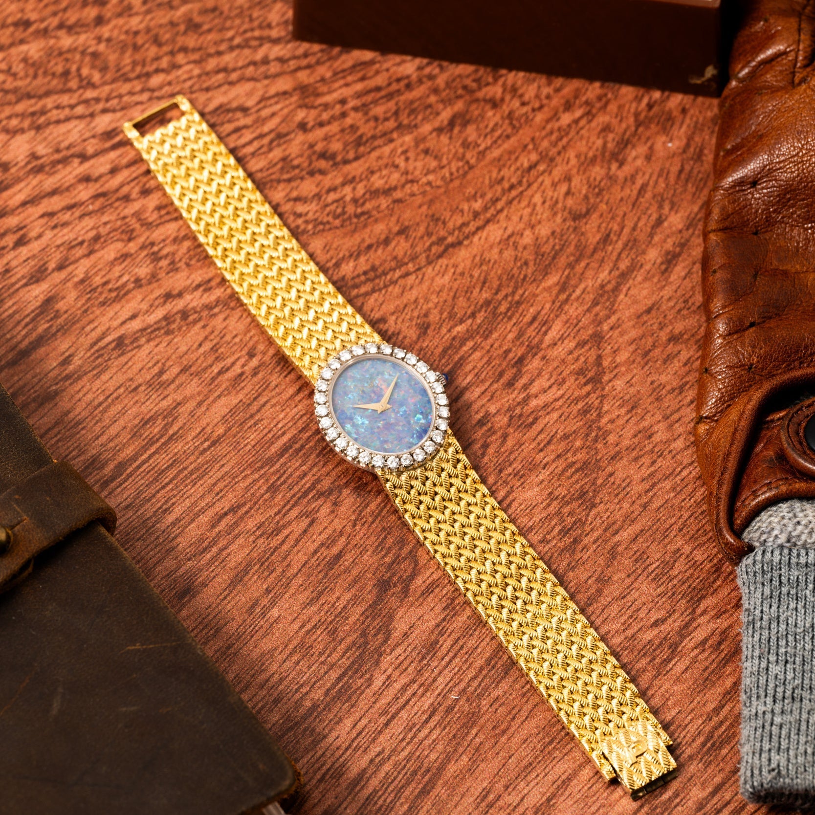 Opal' Yellow Gold Dress Watch