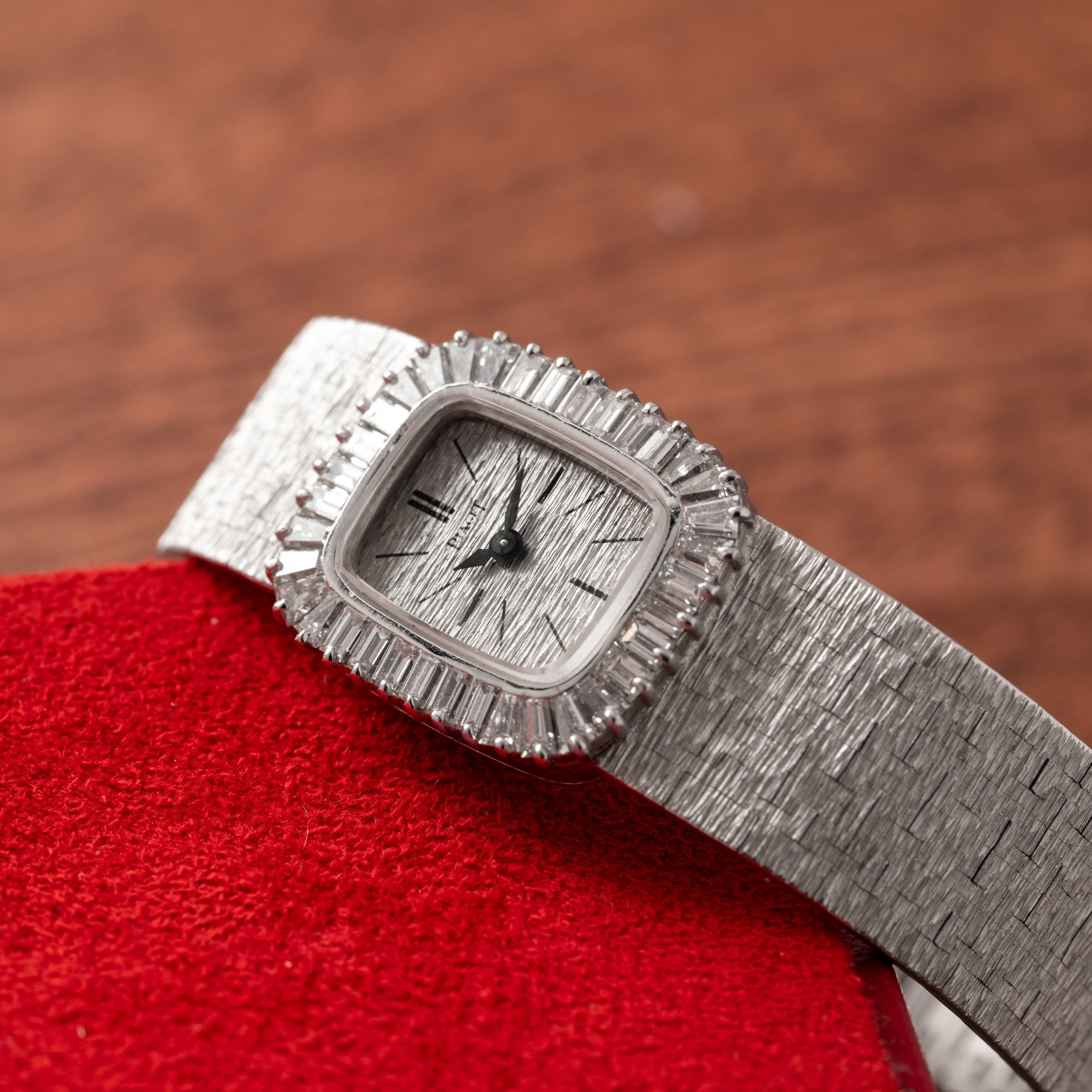 White Gold 'Bark Diamond' Dress Watch