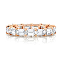East West Emerald Cut Diamond Eternity Band