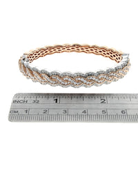 Charles Krypell Diamond Braided Bangle Bracelet