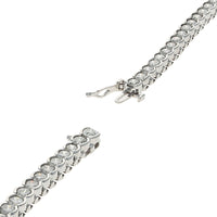 Half Bezel Set Diamond Inline Bracelet in White Gold