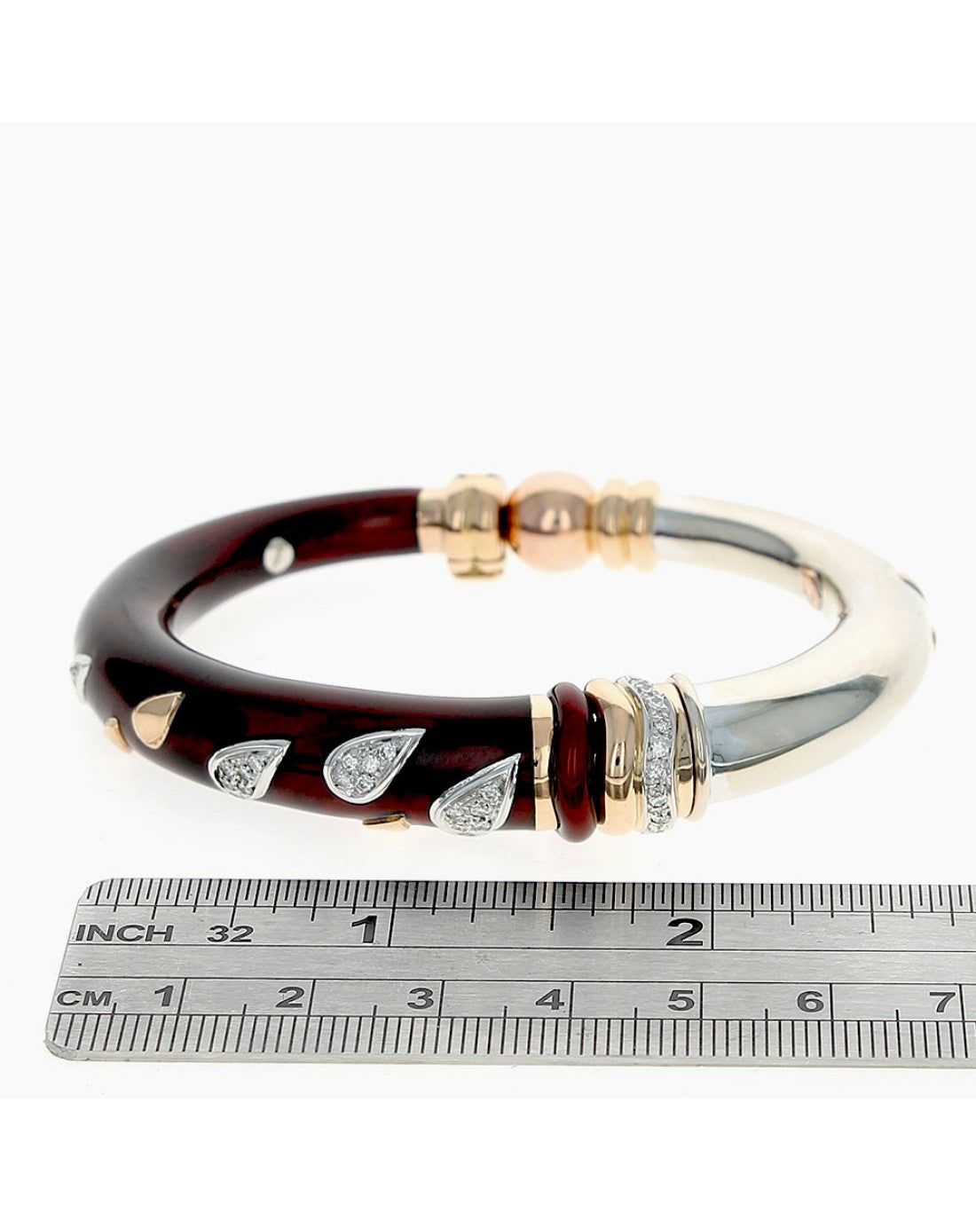 La Nouvelle Bague Diamond and Enamel Bangle