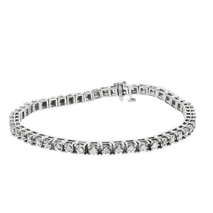 Diamond Inline Bracelet in White Gold