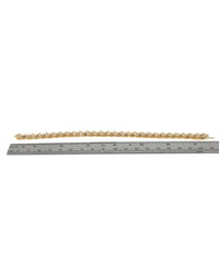 Diamond S Curve Marquise Station Inline Bracelet in White and Yellow Gold