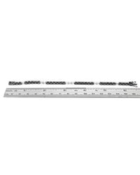 Black Diamond Inline Bracelet with White Diamond Stations