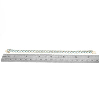 Sky Blue Topaz 3 Row Bracelet in Yellow Gold