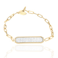 Gabriel & Co. Bujukan Collection Diamond Bar Bracelet in Yellow and White Gold