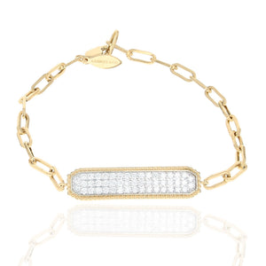 Gabriel & Co. Bujukan Collection Diamond Bar Bracelet in Yellow and White Gold