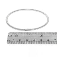 Mesh Bangle Trio in 14K White Gold