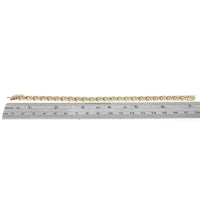 Diamond Zig Zag Inline Bracelet in Yellow Gold