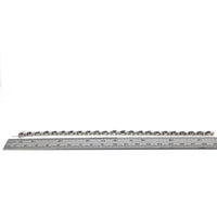 Alternating Blue Sapphire and Diamond Chevron Link Inline Bracelet in White Gold