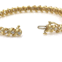 Diamond Twisted S Link Inline Bracelet