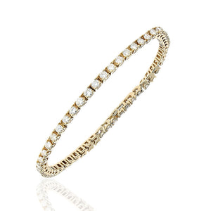 Diamond Inline Bracelet in Yellow Gold