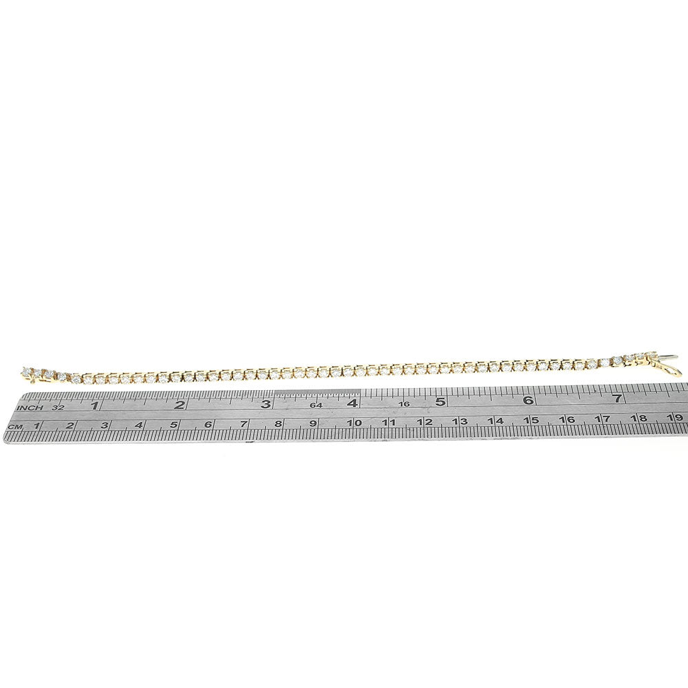 Diamond Inline Bracelet in Yellow Gold