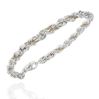 Tiffany & Co. Twisted Rope Chain Bracelet in Silver and Gold