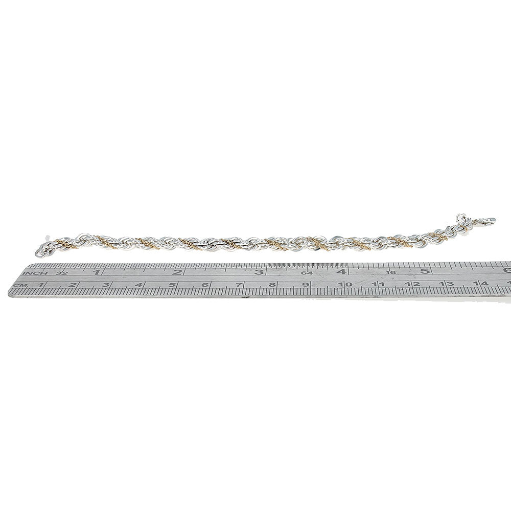 Tiffany & Co. Twisted Rope Chain Bracelet in Silver and Gold