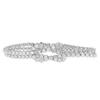 A. Link Abbracci Diamond Knot Bracelet in White Gold