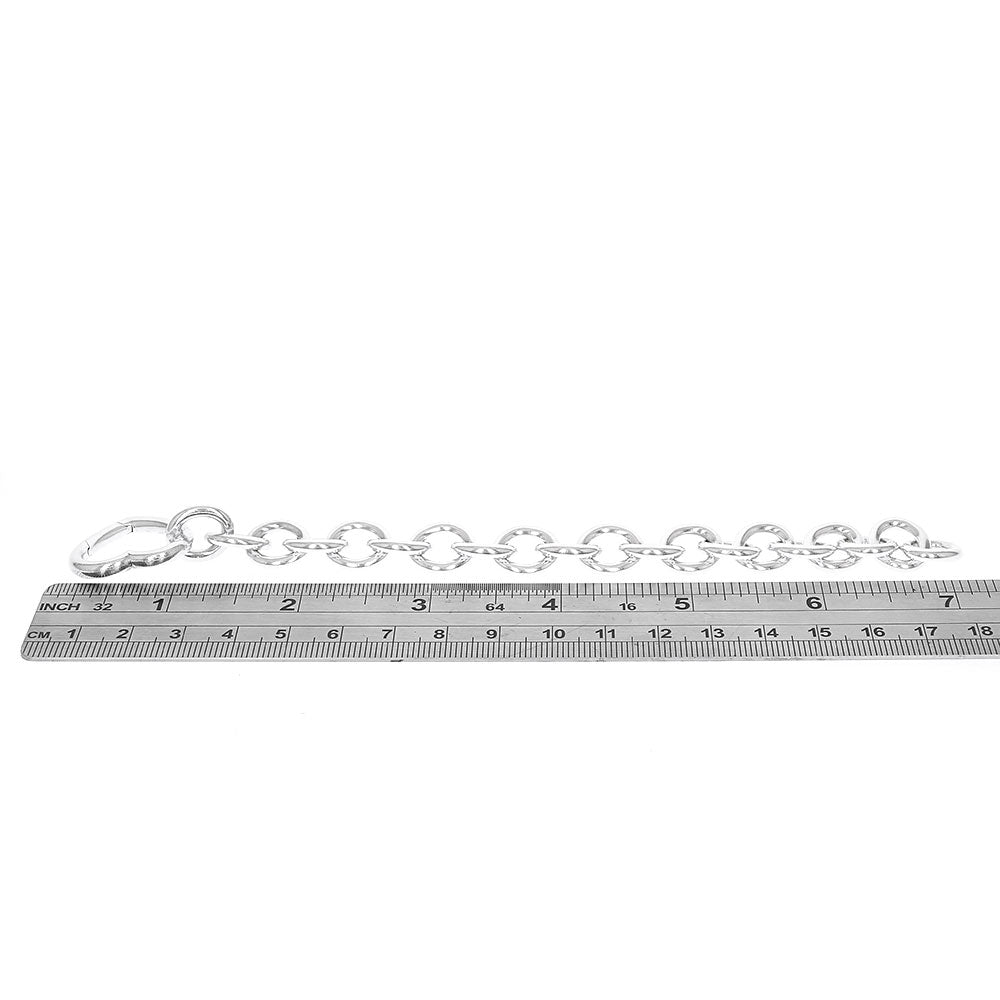 Tiffany and Co Heart Clasp Cable Chain Bracelet in Sterling Silver