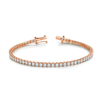 Signature Round Diamond Tennis Bracelet - MULTIPLE SIZES - Rose Gold