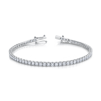 Signature Round Diamond Tennis Bracelet - MULTIPLE SIZES - White Gold