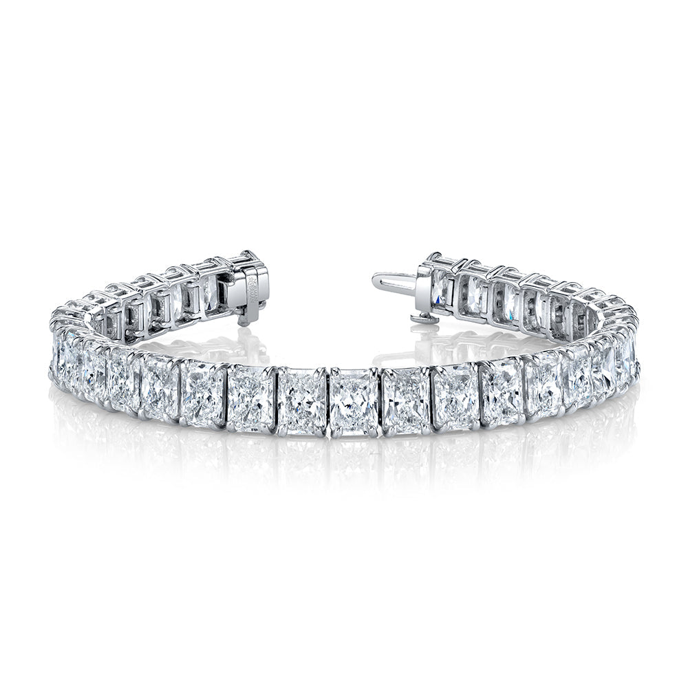Radiant Straight Line Diamond Bracelet