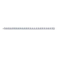 East West Emerald Cut Diamond Straight Line Bracelet