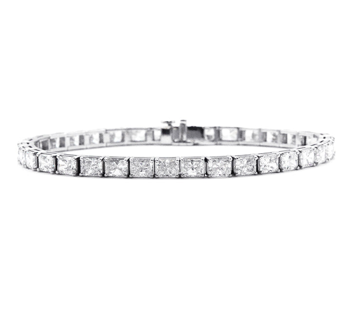 East West Radiant Straight Line Diamond Bracelet