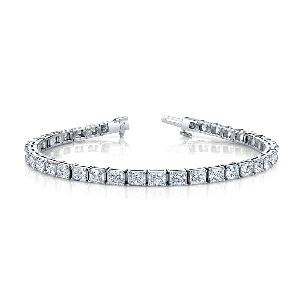 East West Radiant Straight Line Diamond Bracelet