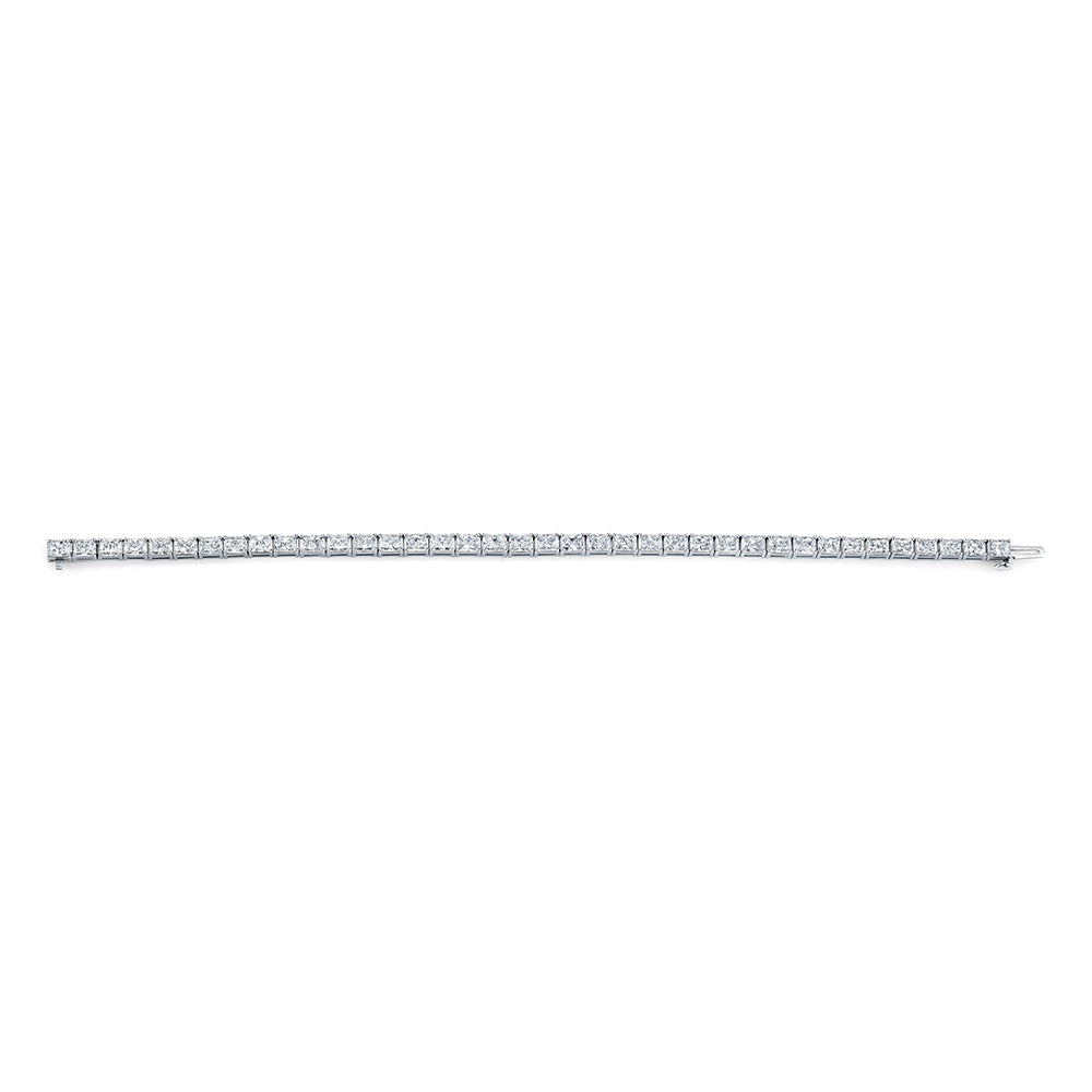 East West Radiant Straight Line Diamond Bracelet