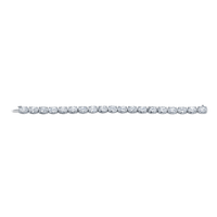 East West Oval Straight Line Diamond Bracelet