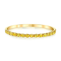 Fancy Yellow Oval Diamond Bangle Bracelet