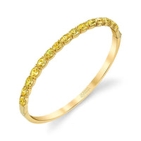 Fancy Yellow Oval Diamond Bangle Bracelet