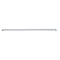 Emerald and Oval Shape Straight Line Bracelet