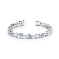 Mixed Fancy Shape Straight Line Diamond Bracelet