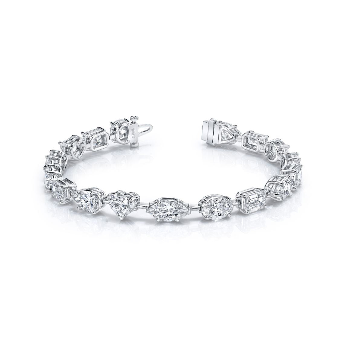 Mixed Fancy Shape Straight Line Diamond Bracelet