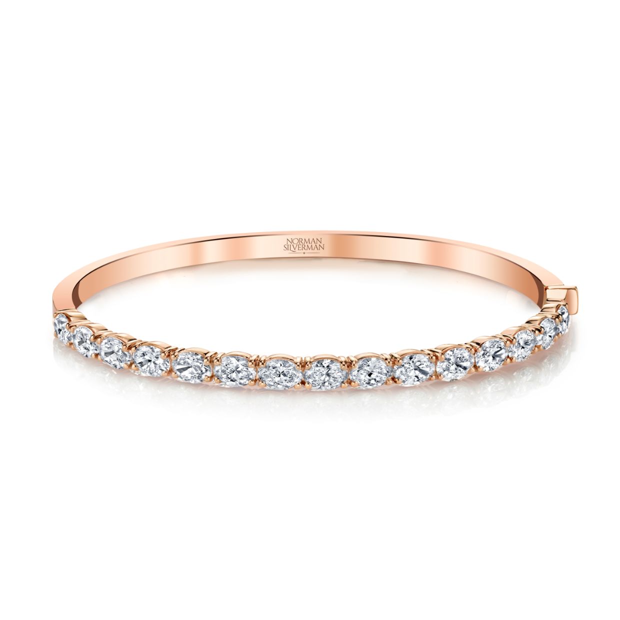 Oval Diamond Bangle Bracelet