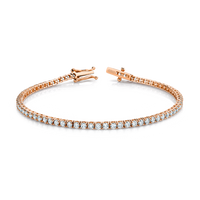 Signature Round Diamond Tennis Bracelet - MULTIPLE SIZES - Rose Gold
