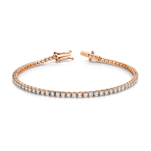 Signature Round Diamond Tennis Bracelet - MULTIPLE SIZES - Rose Gold