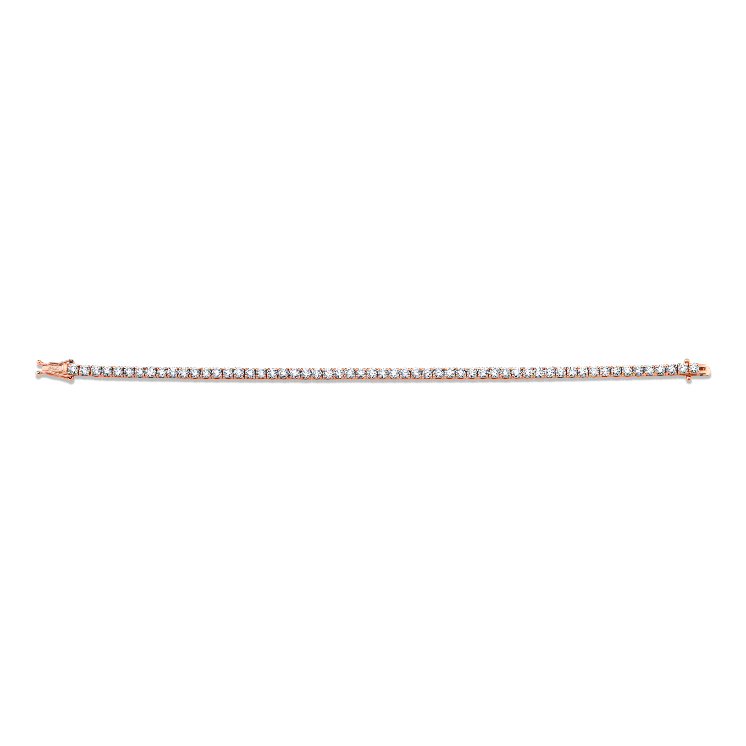 Signature Round Diamond Tennis Bracelet - MULTIPLE SIZES - Rose Gold