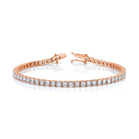 Signature Round Diamond Tennis Bracelet - MULTIPLE SIZES - Rose Gold