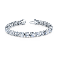 Signature Round Diamond Tennis Bracelet Platinum