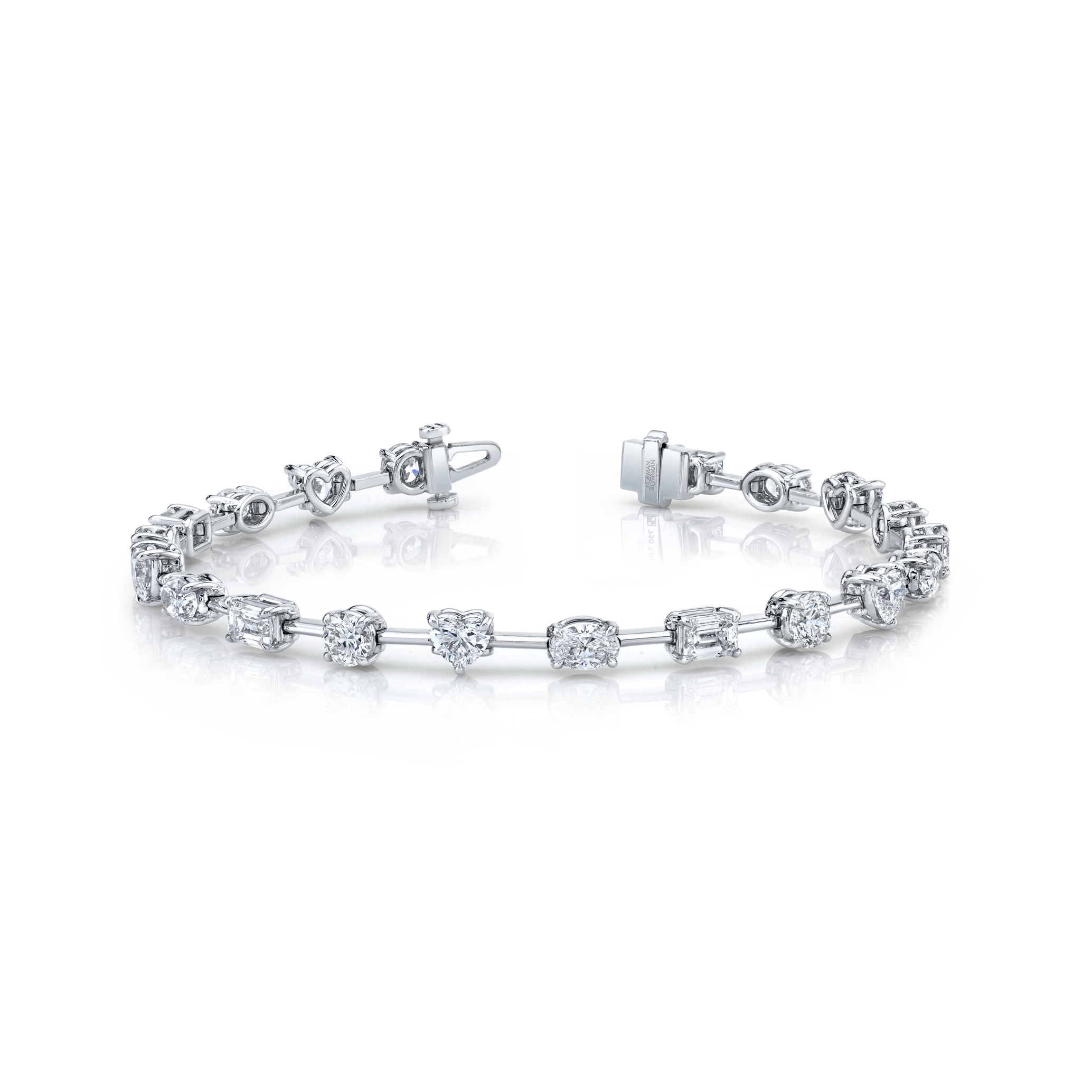 Mixed Fancy Shape Wire-Set Bracelet