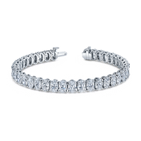 Oval Straight Line Diamond Bracelet